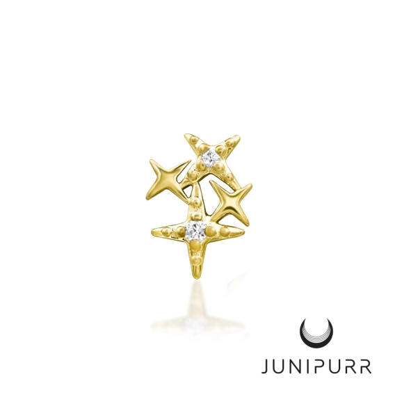 Reach for the Stars yellow gold 14k push-in top