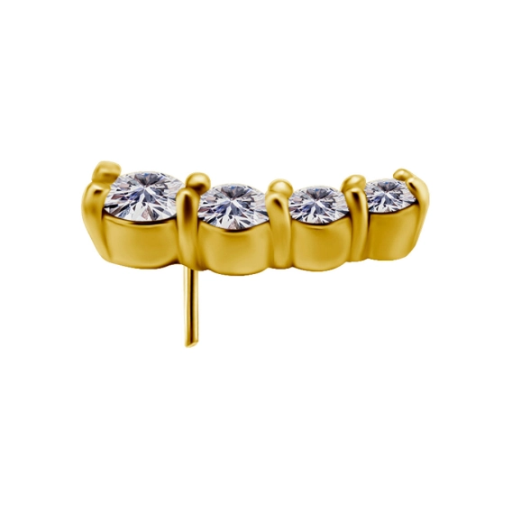 Laurus mini cluster złota ozdoba push-in (prawa)