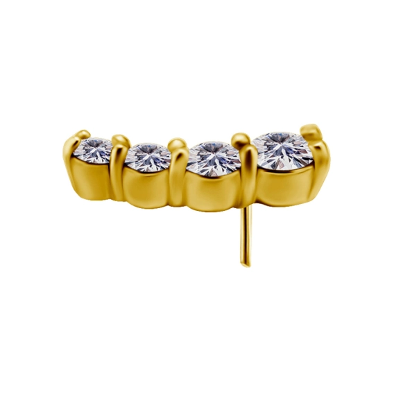 Laurus mini cluster złota ozdoba push-in (lewa)