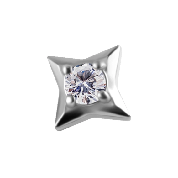 Estel push-in top with clear gem