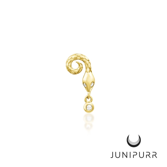 Saphira yellow gold 14k push-in top