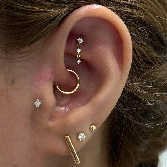 Kiera ozdoba push-in z żółtego złota 14k