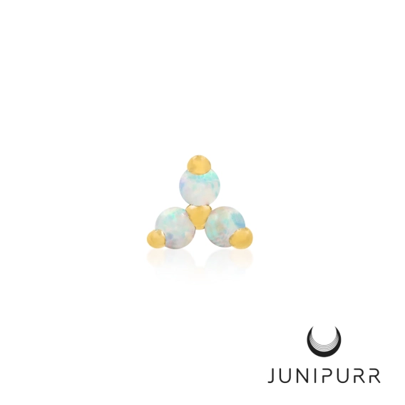 Trinity with Opal ozdoba push-in z żółtego złota 14k
