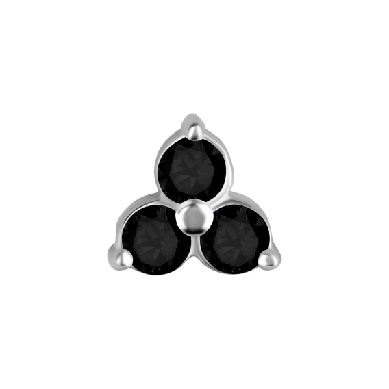 Tri gem push-in top with black gems