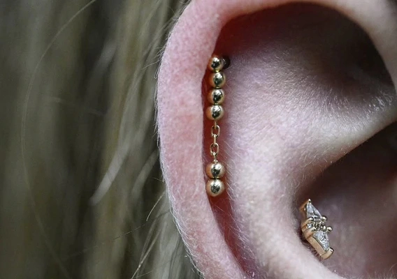 Lennon ozdoba push-in z żółtego złota 14k