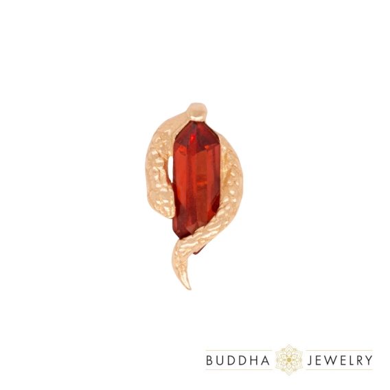 Eve was framed - Garnet ozdoba push-in z żółtego złota 14k