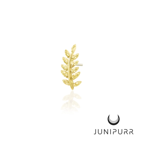 Willow Left ozdoba push-in z żółtego złota 14k