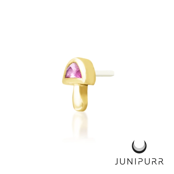 Amanita ozdoba push-in z żółtego złota 14k