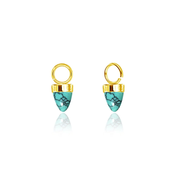Golden charm Aura  with turquoise