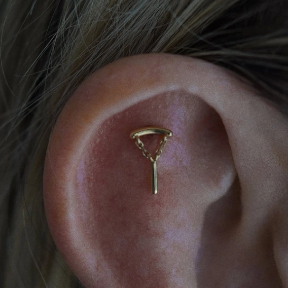 Aydan ozdoba push-in z żółtego złota 14k