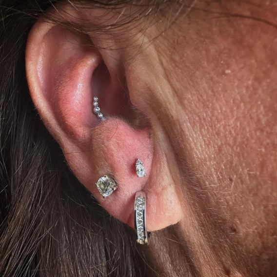 Infinity ozdoba push-in z żółtego złota 14k