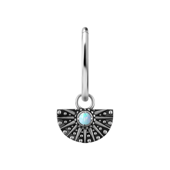 Piercing charm Xena white opal