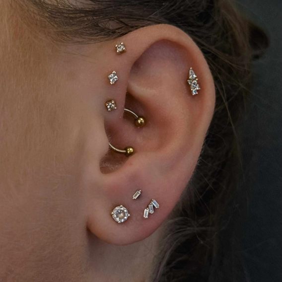 Celestial push-in top 14k yellow gold