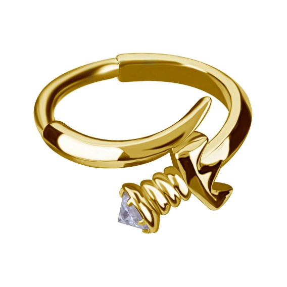 Gold helix conch clicker Sword with gem