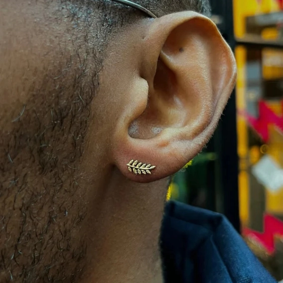 Willow Right ozdoba push-in z żółtego złota 14k