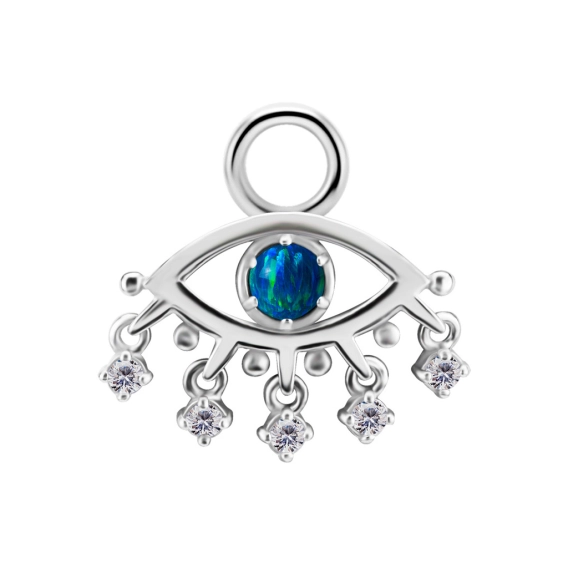 Piercing charm Goddess sea green opal