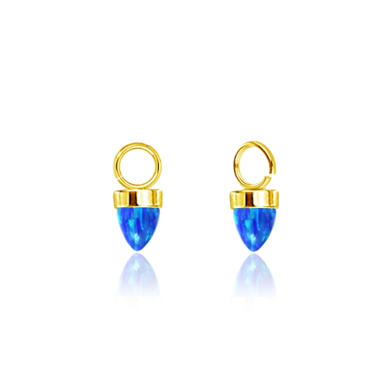 Golden charm Aura  with blue opal
