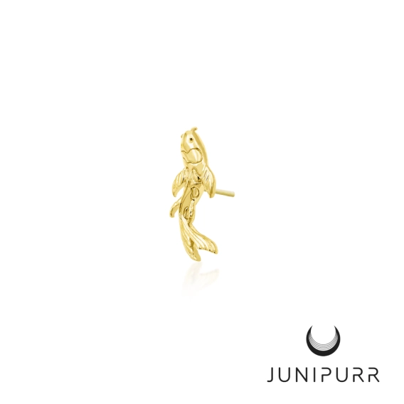 Koi ozdoba push-in z żółtego złota 14k