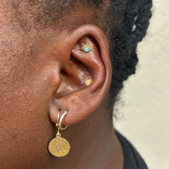 Jayla ozdoba push-in z żółtego złota 14k