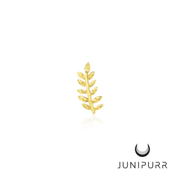 Willow Left ozdoba push-in z żółtego złota 14k