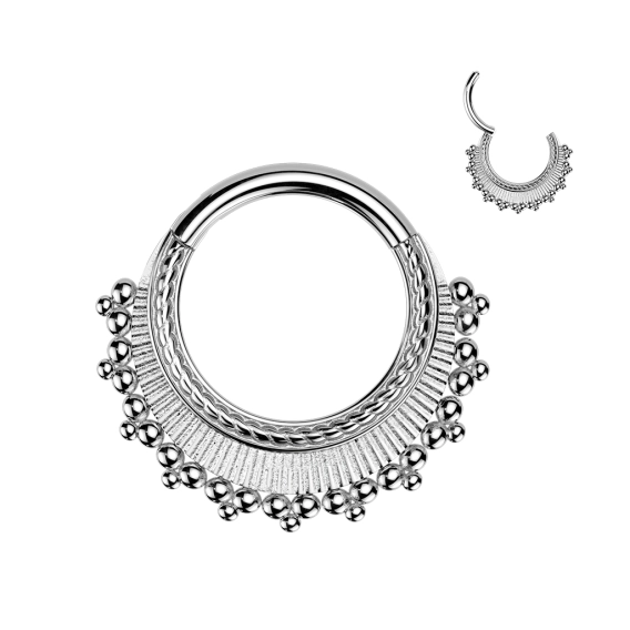 Stalowy septum daith helix clicker Mayari