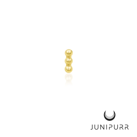 Beads-of-3 ozdoba push-in z żółtego złota 14k