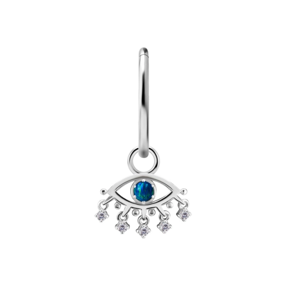 Piercing charm Goddess sea green opal
