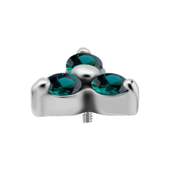 Labret Crystal Trinity szmaragdowe kryształki