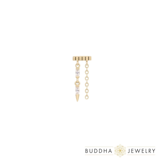 Double Vision  ozdoba push-in z żółtego złota 14k