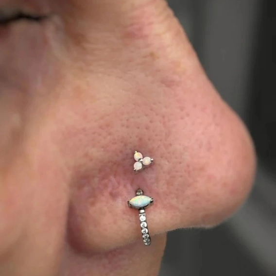 Trinity with Opal ozdoba push-in z żółtego złota 14k