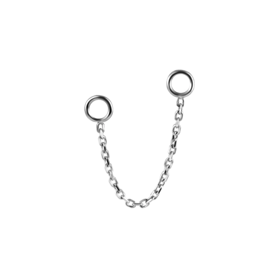 Connecting chain 18k white gold