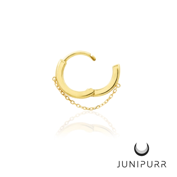 Rhea ozdoba clicker z żółtego złota 14k