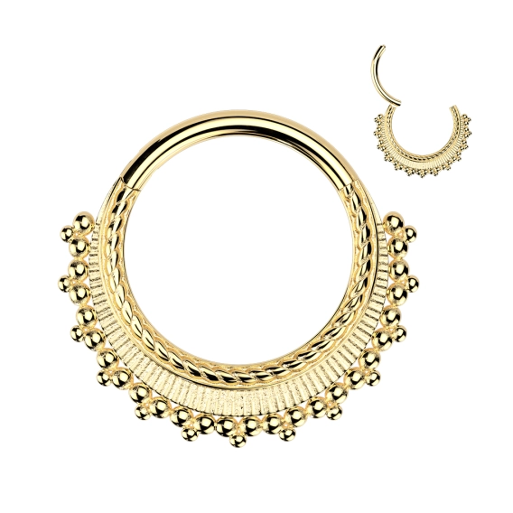 Gold septum daith helix clicker Mayari
