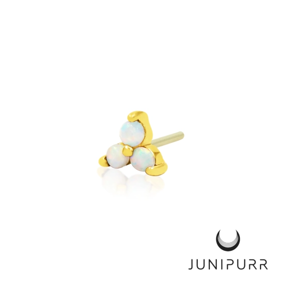 Trinity with Opal ozdoba push-in z żółtego złota 14k