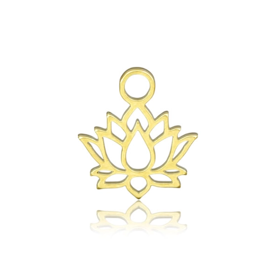 Złota zawieszka Lotus