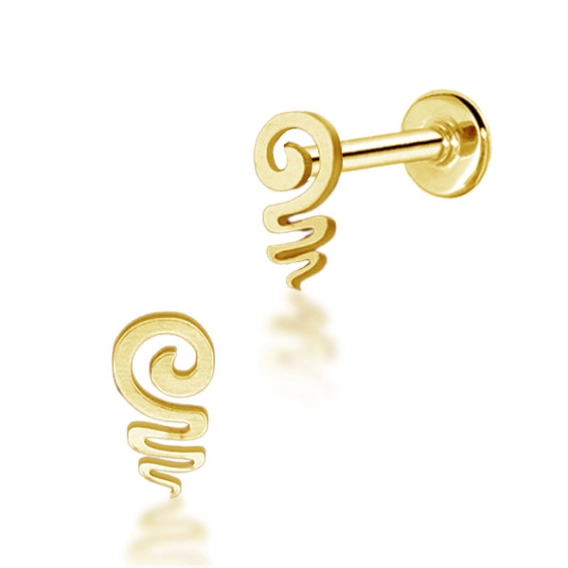 Złoty labret Zig-zag