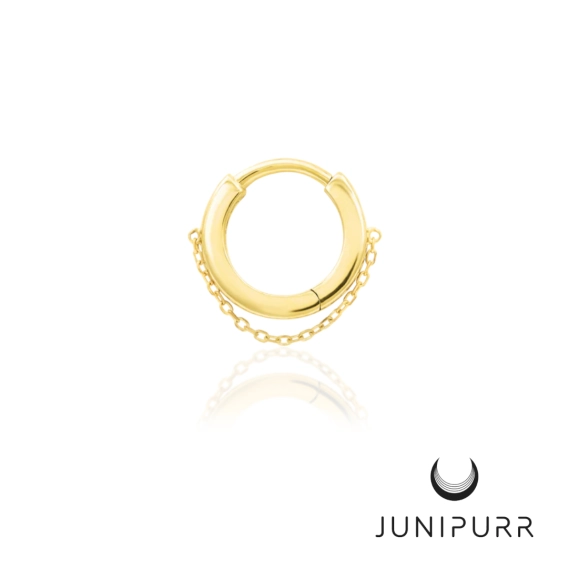 Rhea ozdoba clicker z żółtego złota 14k