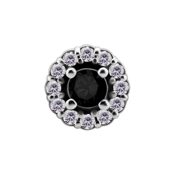 Grazia push-in top with black gem