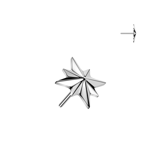 Titanium threadless push-in Starlight top