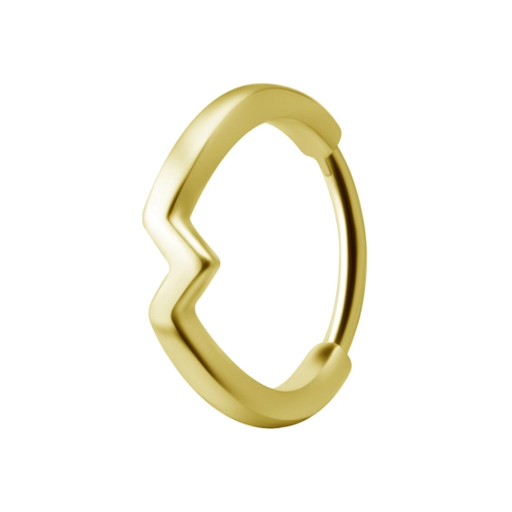 Gold helix conch clicker V-line