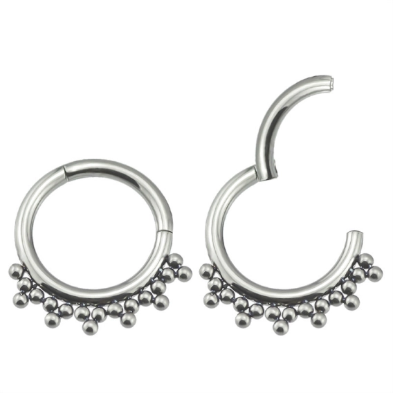 Tytanowy septum daith clicker Vihaan