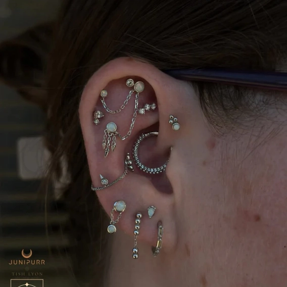 Lennon ozdoba push-in z żółtego złota 14k