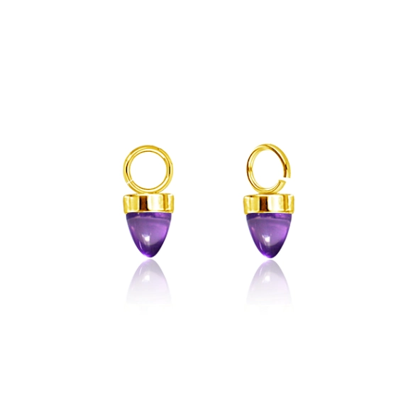 Golden charm Aura  with purple glass