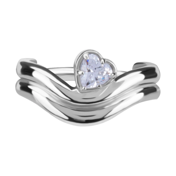 Helix conch clicker Wave with crystal heart