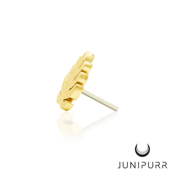 Monstera ozdoba push-in z żółtego złota 14k