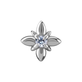 Aster push-in top with clear gem