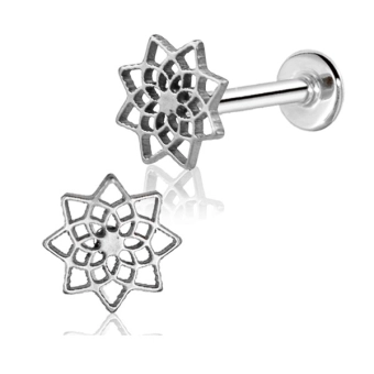 Stalowy labret Dahlia