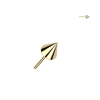 Gold titanium push-in spike top
