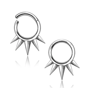 Stalowy septum daith clicker Thorn