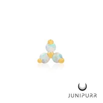 Trinity with Opal ozdoba push-in z żółtego złota 14k